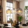 Ripoll hanging light, globe light, pendant light Amber, clear, Smoke-coloured, 3-light sources