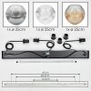 Ripoll hanging light, globe light, pendant light Amber, clear, Smoke-coloured, 3-light sources