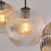 Ripoll hanging light, globe light, pendant light Amber, clear, Smoke-coloured, 3-light sources