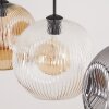 Ripoll hanging light, globe light, pendant light Amber, clear, Smoke-coloured, 3-light sources