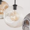 Ripoll hanging light, globe light, pendant light Amber, clear, Smoke-coloured, 3-light sources
