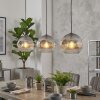 Ripoll hanging light, globe light, pendant light clear, Smoke-coloured, 3-light sources