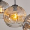 Ripoll hanging light, globe light, pendant light Amber, clear, Smoke-coloured, 3-light sources