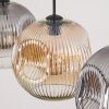 Ripoll hanging light, globe light, pendant light Amber, clear, Smoke-coloured, 3-light sources