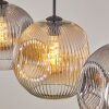 Ripoll hanging light, globe light, pendant light Amber, clear, Smoke-coloured, 3-light sources
