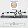 Ripoll hanging light, globe light, pendant light Amber, clear, 3-light sources