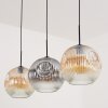 Ripoll hanging light, globe light, pendant light Amber, clear, Smoke-coloured, 3-light sources
