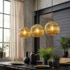 Ripoll hanging light, globe light, pendant light gold, 3-light sources