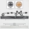 Ripoll hanging light, globe light, pendant light Amber, Smoke-coloured, 3-light sources