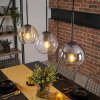 Koyoto hanging light, globe light, pendant light Amber, clear, Smoke-coloured, 3-light sources