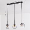 Koyoto hanging light, globe light, pendant light Amber, clear, Smoke-coloured, 3-light sources