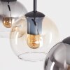 Koyoto hanging light, globe light, pendant light Amber, clear, Smoke-coloured, 3-light sources