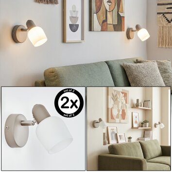 Sivol wall light, wall spotlight sand-coloured, 1-light source