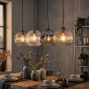 Ripoll hanging light, globe light, pendant light Amber, clear, Smoke-coloured, 4-light sources