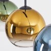 Koyoto hanging light, globe light, pendant light blue, gold, green, clear, 3-light sources