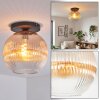 Koyoto ceiling light, globe light 30 cm Amber, clear, 1-light source