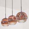 Ripoll hanging light, globe light, pendant light clear, coppery, 3-light sources