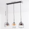 Koyoto hanging light, globe light, pendant light Amber, clear, Smoke-coloured, 3-light sources