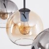 Koyoto hanging light, globe light, pendant light Amber, clear, Smoke-coloured, 3-light sources