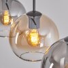 Koyoto hanging light, globe light, pendant light Amber, clear, Smoke-coloured, 3-light sources