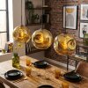 Ripoll hanging light, globe light, pendant light gold, 3-light sources