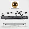 Ripoll hanging light, globe light, pendant light gold, 3-light sources