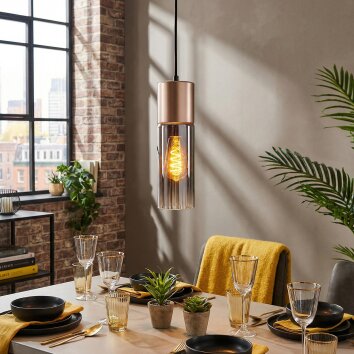 Dulcita hanging light, pendant light brown, 1-light source