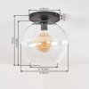 Koyoto ceiling light, globe light 30 cm clear, 1-light source