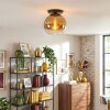 Koyoto ceiling light, globe light 30 cm gold, clear, 1-light source