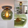 Koyoto ceiling light, globe light 25 cm green, 1-light source