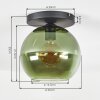 Koyoto ceiling light, globe light 25 cm green, 1-light source