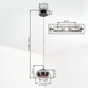 Ironel hanging light, pendant light LED black, 1-light source