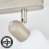 Sivol ceiling light, ceiling spotlight matt nickel, sand-coloured, 2-light sources