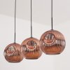 Ripoll hanging light, globe light, pendant light coppery, 3-light sources