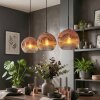 Ripoll hanging light, globe light, pendant light clear, coppery, 3-light sources