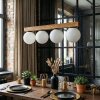 Gastor hanging light, globe light, pendant light Ecru, black, 4-light sources