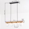 Gastor hanging light, globe light, pendant light Ecru, black, 4-light sources