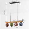Gastor hanging light, globe light, pendant light Ecru, black, 4-light sources