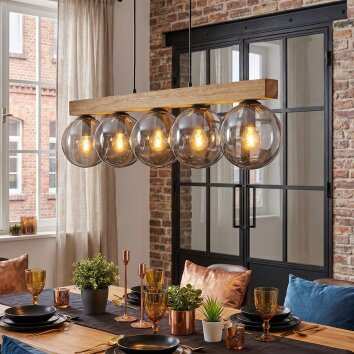 Gastor hanging light, globe light, pendant light Ecru, black, 5-light sources