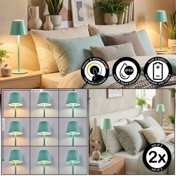 Salgadinho Outdoor table lamp, table lamp LED green, 1-light source