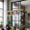 Gastor hanging light, globe light, pendant light Ecru, black, 4-light sources
