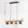 Gastor hanging light, globe light, pendant light Ecru, black, 4-light sources