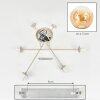 Gastor ceiling light, globe light sand-coloured, 6-light sources