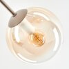 Gastor ceiling light, globe light sand-coloured, 6-light sources