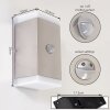 Remil outdoor wall light, Up & Down Light, wall light LED brushed steel, 2-light sources, Motion sensor