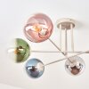 Gastor ceiling light, globe light 80 cm sand-coloured, 6-light sources