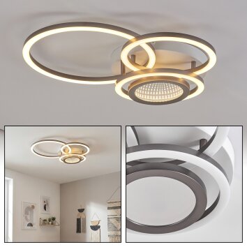 Savin ceiling light LED brown, white, 1-light source
