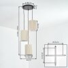 Deran hanging light, pendant light, Cluster pendant lamp black, 3-light sources