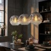 Ripoll hanging light, globe light, pendant light clear, Smoke-coloured, 3-light sources