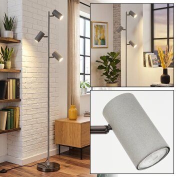 Javel floor lamp LED grey, black, 3-light sources